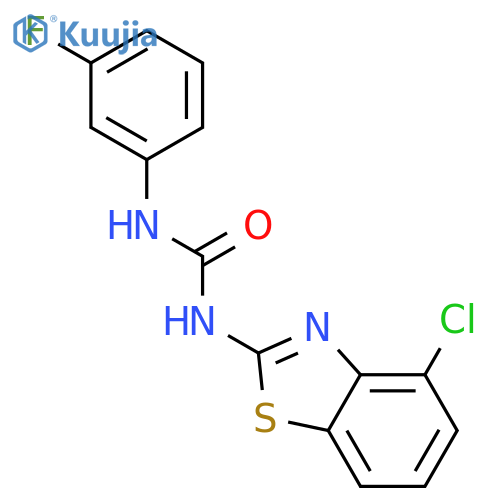 Urea, N-(4-chloro-2-benzothiazolyl)-N'-(3-fluorophenyl)- structure