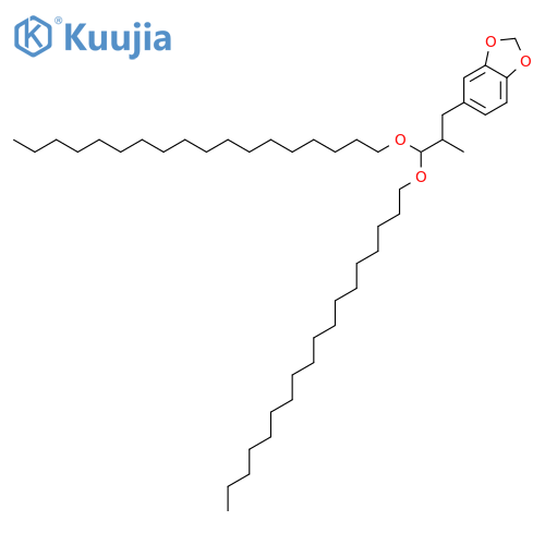 1,3-Benzodioxole, 5-[2-methyl-3,3-bis(octadecyloxy)propyl]- structure