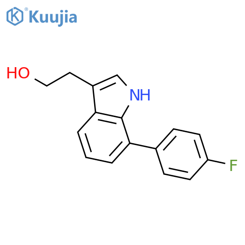 1H-Indole-3-ethanol, 7-(4-fluorophenyl)- structure