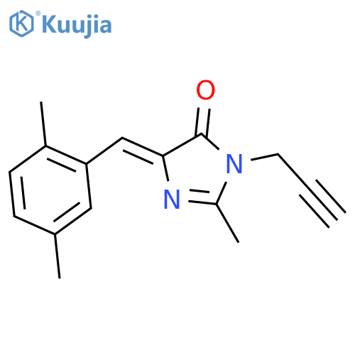 4H-Imidazol-4-one, 5-[(2,5-dimethylphenyl)methylene]-3,5-dihydro-2-methyl-3-(2-propyn-1-yl)- structure