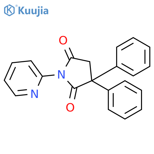 2,5-Pyrrolidinedione, 3,3-diphenyl-1-(2-pyridinyl)- structure