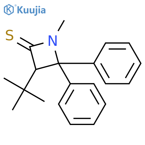 2-Azetidinethione, 3-(1,1-dimethylethyl)-1-methyl-4,4-diphenyl- structure