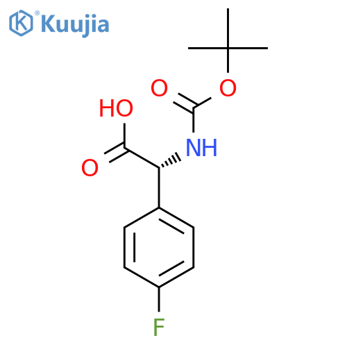 (2R)-2-(4-fluorophenyl)-2-(tert-butoxycarbonylamino)acetate structure