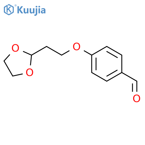 4-2-(1,3-dioxolan-2-yl)ethoxybenzaldehyde structure