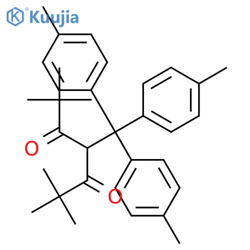3,5-Heptanedione, 2,2,6,6-tetramethyl-4-[tris(4-methylphenyl)methyl]- structure