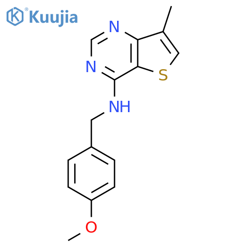 N-[(4-methoxyphenyl)methyl]-7-methylthieno[3,2-d]pyrimidin-4-amine structure