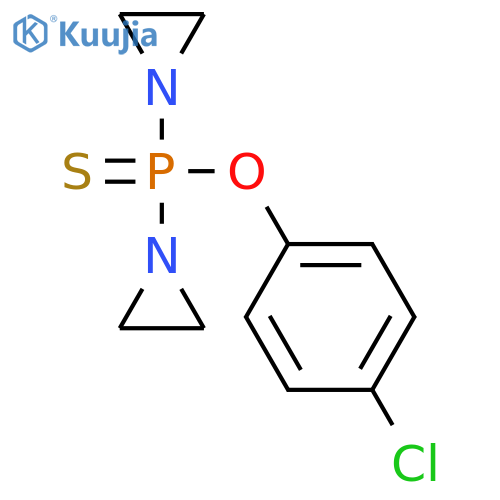 Phosphinothioic acid,bis(1-aziridinyl)-, O-(4-chlorophenyl) ester (9CI) structure