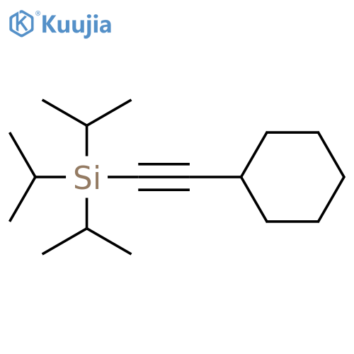 Cyclohexane, [2-[tris(1-methylethyl)silyl]ethynyl]- structure