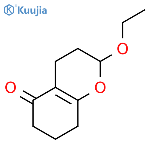 5H-1-Benzopyran-5-one, 2-ethoxy-2,3,4,6,7,8-hexahydro- structure