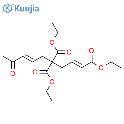 1,6-Nonadiene-1,4,4-tricarboxylic acid, 8-oxo-, triethyl ester, (E,E)- structure