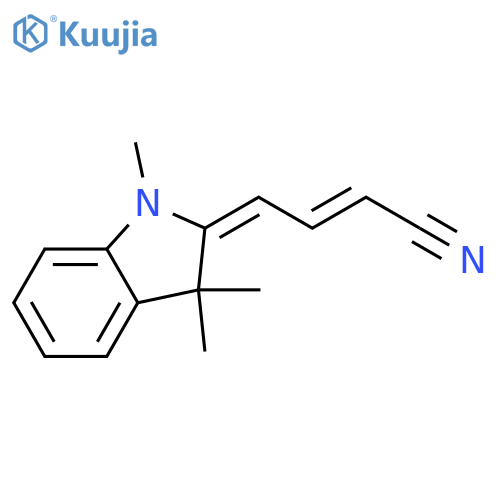2-Butenenitrile, 4-(1,3-dihydro-1,3,3-trimethyl-2H-indol-2-ylidene)- structure