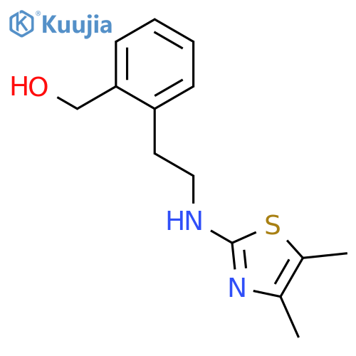 Benzenemethanol, 2-[2-[(4,5-dimethyl-2-thiazolyl)amino]ethyl]- structure