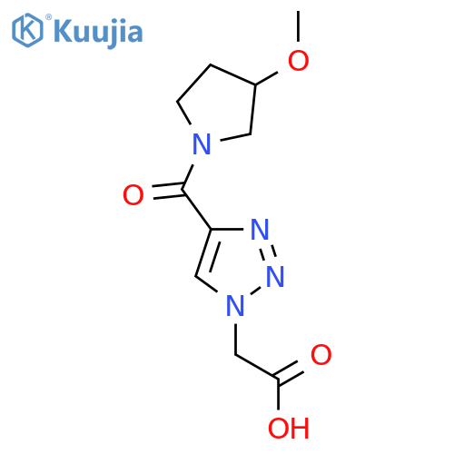 2-4-(3-methoxypyrrolidine-1-carbonyl)-1H-1,2,3-triazol-1-ylacetic acid structure