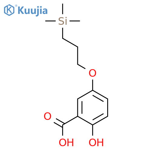 Benzoic acid, 2-hydroxy-5-[3-(trimethylsilyl)propoxy]- structure