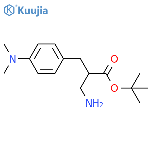 tert-butyl 3-amino-2-{4-(dimethylamino)phenylmethyl}propanoate structure