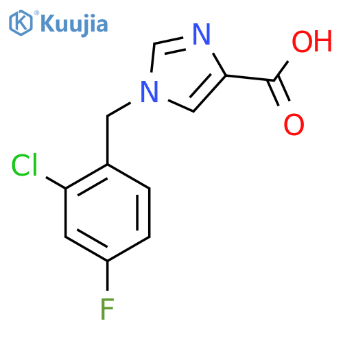 1-(2-chloro-4-fluorobenzyl)-1H-imidazole-4-carboxylic acid structure