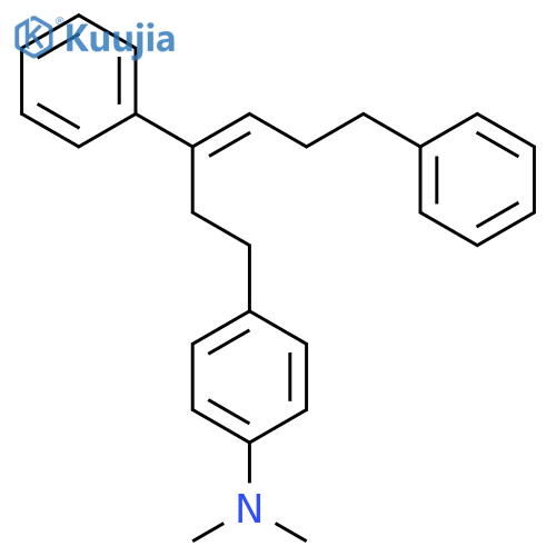 Benzenamine, 4-(3,6-diphenyl-3-hexenyl)-N,N-dimethyl- structure