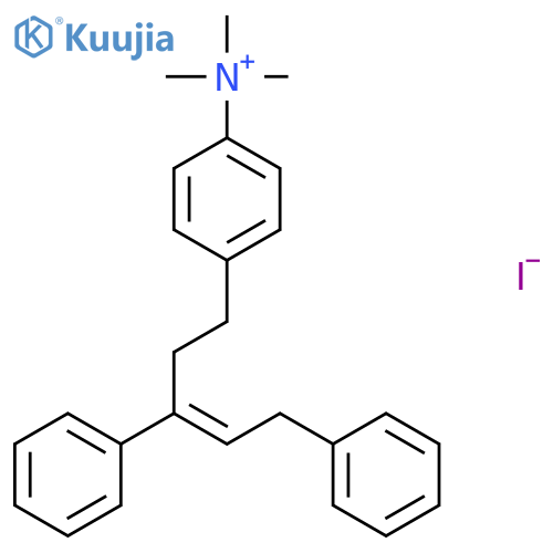 Benzenaminium, 4-(3,5-diphenyl-3-pentenyl)-N,N,N-trimethyl-, iodide structure