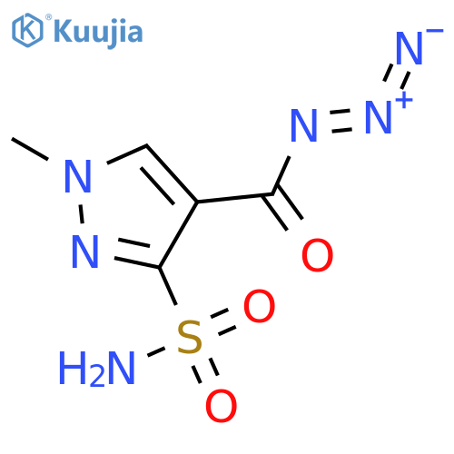 1H-PYRAZOLE-4-CARBONYL AZIDE, 3-(AMINOSULFONYL)-1-METHYL- structure