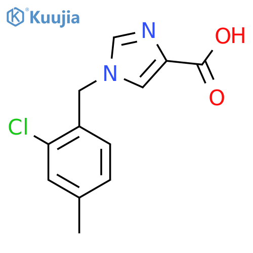 1-(2-chloro-4-methylbenzyl)-1H-imidazole-4-carboxylic acid structure