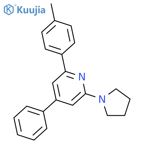 Pyridine, 2-(4-methylphenyl)-4-phenyl-6-(1-pyrrolidinyl)- structure