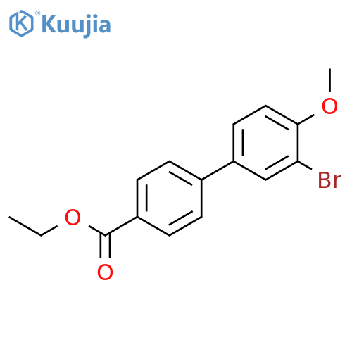 [1,1'-Biphenyl]-4-carboxylic acid, 3'-bromo-4'-methoxy-, ethyl ester structure