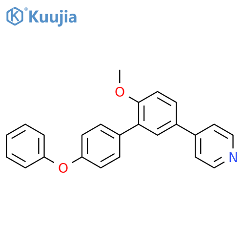 Pyridine, 4-(6-methoxy-4'-phenoxy[1,1'-biphenyl]-3-yl)- structure