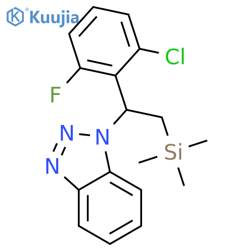 1H-Benzotriazole, 1-[1-(2-chloro-6-fluorophenyl)-2-(trimethylsilyl)ethyl]- structure