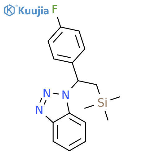 1H-BENZOTRIAZOLE, 1-[1-(4-FLUOROPHENYL)-2-(TRIMETHYLSILYL)ETHYL]- structure