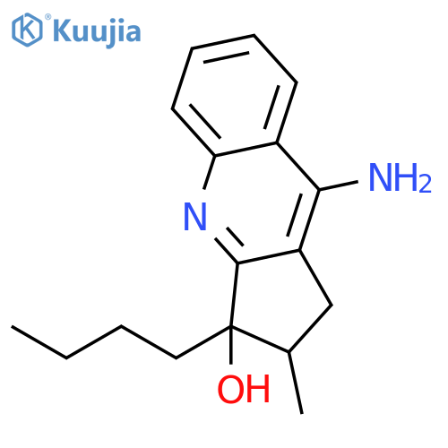 1H-Cyclopenta[b]quinolin-3-ol, 9-amino-3-butyl-2,3-dihydro-2-methyl- structure