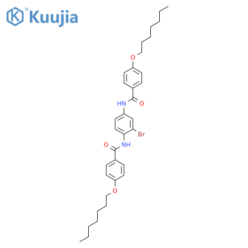 Benzamide, N,N'-(2-bromo-1,4-phenylene)bis[4-(heptyloxy)- structure