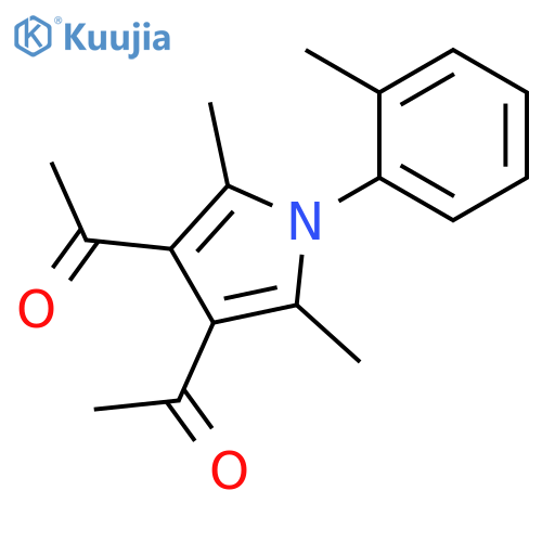 Ethanone, 1,1'-[2,5-dimethyl-1-(2-methylphenyl)-1H-pyrrole-3,4-diyl]bis- structure