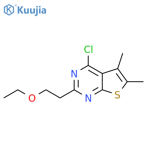 4-chloro-2-(2-ethoxyethyl)-5,6-dimethylthieno2,3-dpyrimidine structure