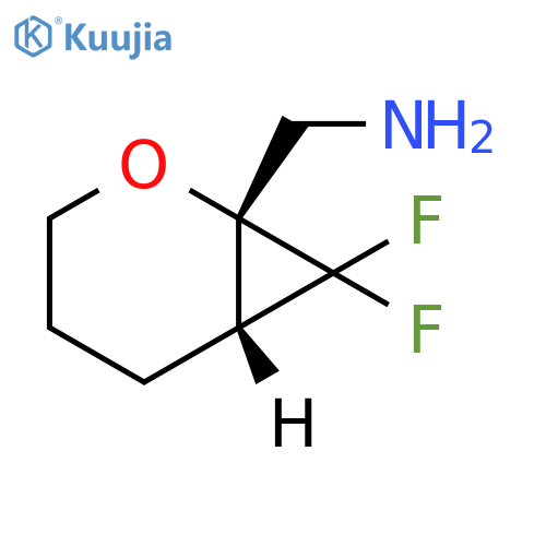 rac-(1R,6R)-7,7-difluoro-2-oxabicyclo4.1.0heptan-1-ylmethanamine structure