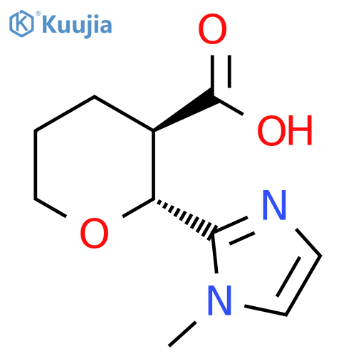 2H-Pyran-3-carboxylic acid, tetrahydro-2-(1-methyl-1H-imidazol-2-yl)-, (2R,3R)- structure