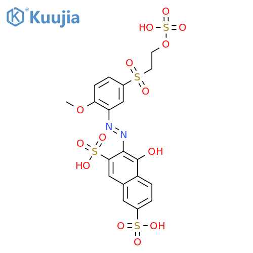 4-hydroxy-3-[[2-methoxy-5-[[2-(sulphooxy)ethyl]sulphonyl]phenyl]azo]naphthalene-2,7-disulphonic acid structure