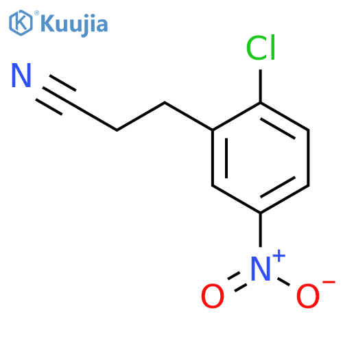 3-(2-chloro-5-nitrophenyl)propanenitrile structure