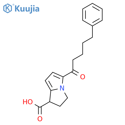 1H-Pyrrolizine-1-carboxylic acid, 2,3-dihydro-5-(1-oxo-5-phenylpentyl)- structure