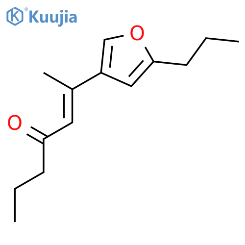 2-Hepten-4-one, 2-(5-propyl-3-furanyl)-, (E)- structure