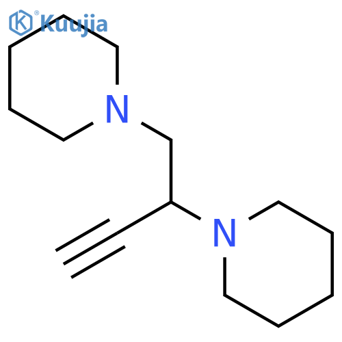 Piperidine, 1,1'-(1-ethynyl-1,2-ethanediyl)bis- structure