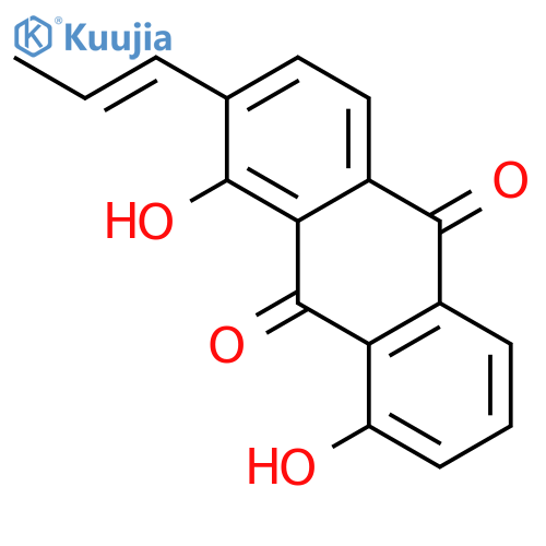 9,10-Anthracenedione, 1,8-dihydroxy-2-(1-propenyl)- structure