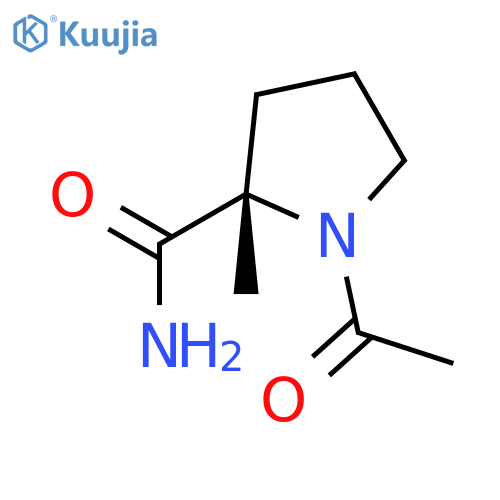(2S)-1-acetyl-N-methylpyrrolidine-2-carboxamide structure