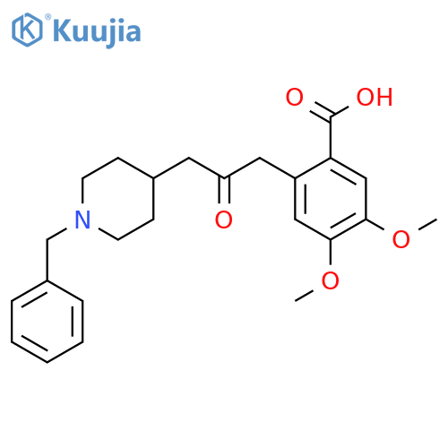2-(3-(1-Benzylpiperidin-4-yl)-2-oxopropyl)-4,5-dimethoxybenzoic Acid(Donepezil Impurity) structure