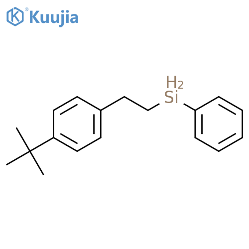 Benzene, 1-(1,1-dimethylethyl)-4-[2-(phenylsilyl)ethyl]- structure