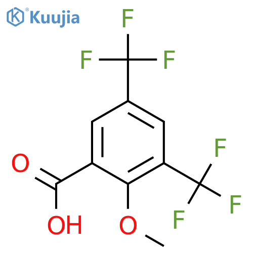Benzoic acid, 2-methoxy-3,5-bis(trifluoromethyl)- structure