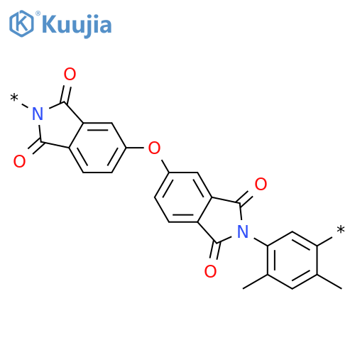 Poly[(1,3-dihydro-1,3-dioxo-2H-isoindole-2,5-diyl)oxy(1,3-dihydro-1,3-dioxo-2H-isoindole-5,2-diyl)(4,6-dimethyl-1,3-phenylene)] structure