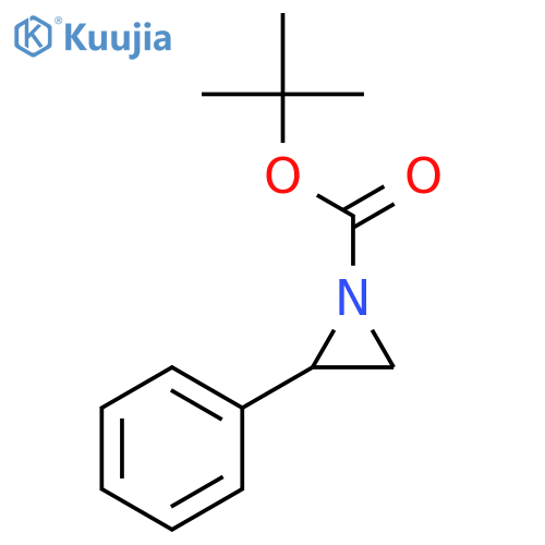 1-Aziridinecarboxylic acid, 2-phenyl-, 1,1-dimethylethyl ester structure