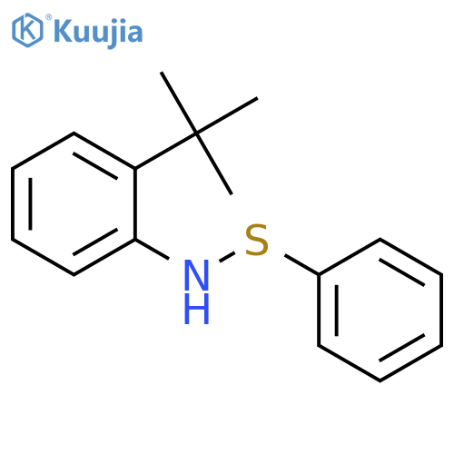 Benzenesulfenamide, N-[2-(1,1-dimethylethyl)phenyl]- structure