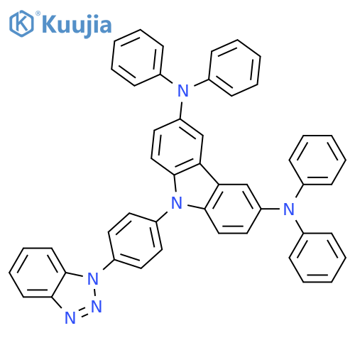9H-Carbazole-3,6-diamine, 9-[4-(1H-benzotriazol-1-yl)phenyl]-N3,N3,N6,N6-tetraphenyl- structure