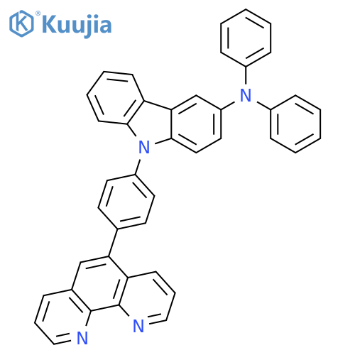 9H-Carbazol-3-amine, 9-[4-(1,10-phenanthrolin-5-yl)phenyl]-N,N-diphenyl- structure